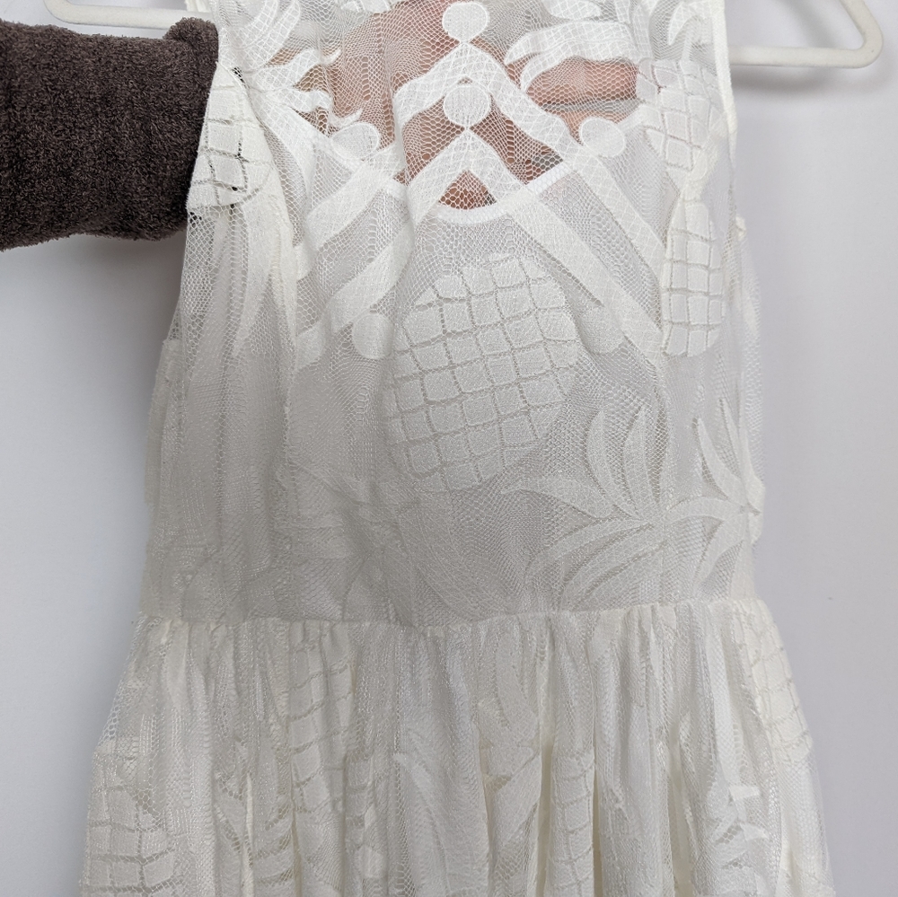Anthropologie White Eyelet Midi Dress - Picture 8 of 14
